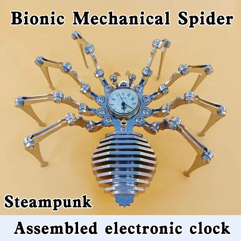 Bionic Mechanical Spider Steampunk Assemblable Stainless Steel Electronic Clock DIY Handmade Robot Industrial Style Gift toys
Bionic Mechanical Spider Steampunk Assemblable Stainless Steel Electronic Clock DIY Handmade Robot Industrial Style Gift toys