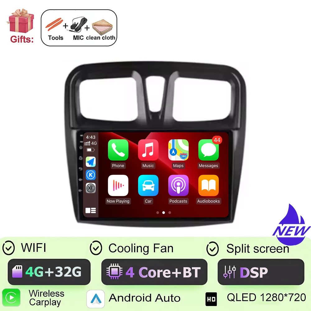 Автомобильный радиоприемник стерео GPS мультимедийный плеер для Renault Logan 2 Sandero 2 2012-2019 Android Auto Carplay головное устройство 4G BT No 2 Din
Автомобильный радиоприемник стерео GPS мультимедийный плеер для Renault Logan 2 Sandero 2 2012-2019 Android Auto Carplay головное устройство 4G BT No 2 Din