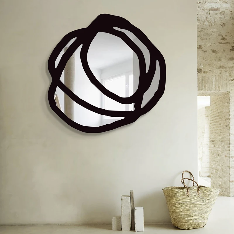 

Абстрактные зеркальные украшения неправильной формы для гостиной роскошные креативные настенные зеркала Декор для комнаты эстетические д...