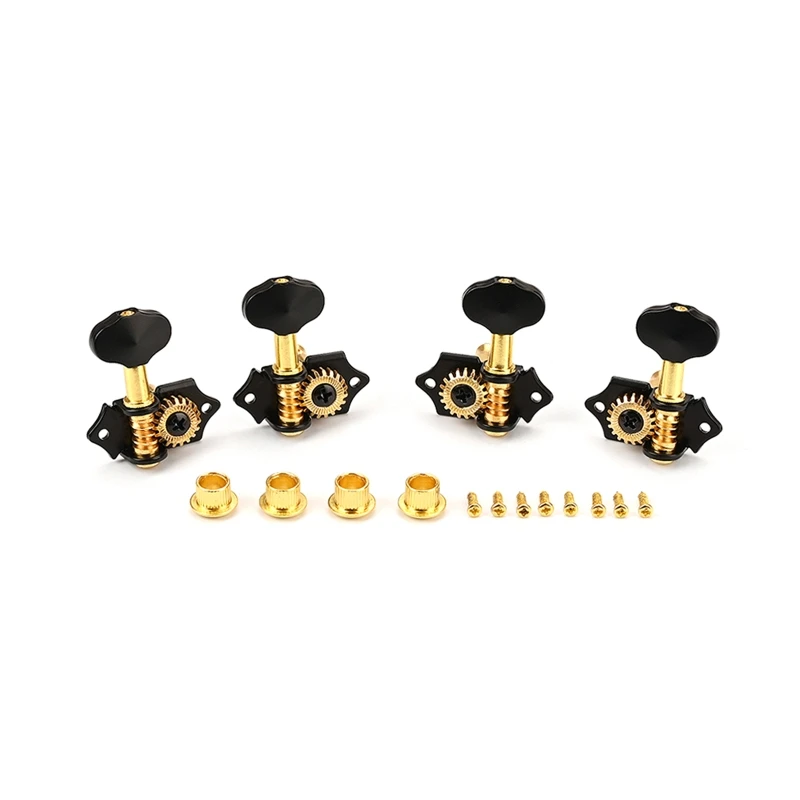 G92F 1 Set 2R 2L Chrome Vintage Open Gear Ukulele 4 String Guitar Tuning Pegs Keys Tuners Machine Head - Gear Ratio 1:18
G92F 1 Set 2R 2L Chrome Vintage Open Gear Ukulele 4 String Guitar Tuning Pegs Keys Tuners Machine Head - Gear Ratio 1:18