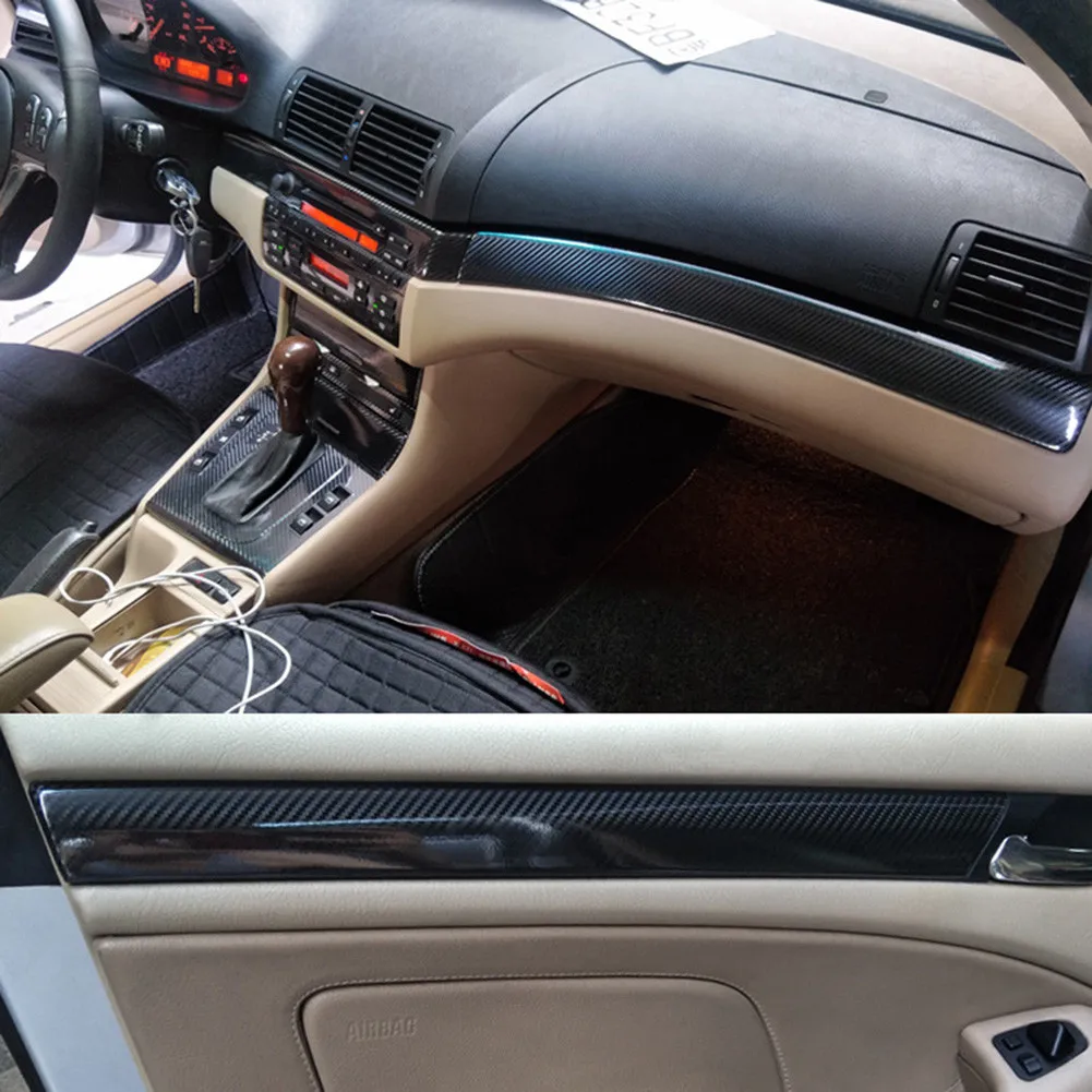 Car Interior Car Sticker Decoration Replacement Black For BMW 3 Series E46 1998-2005 Glossy Carbon Fiber Durable
Car Interior Car Sticker Decoration Replacement Black For BMW 3 Series E46 1998-2005 Glossy Carbon Fiber Durable