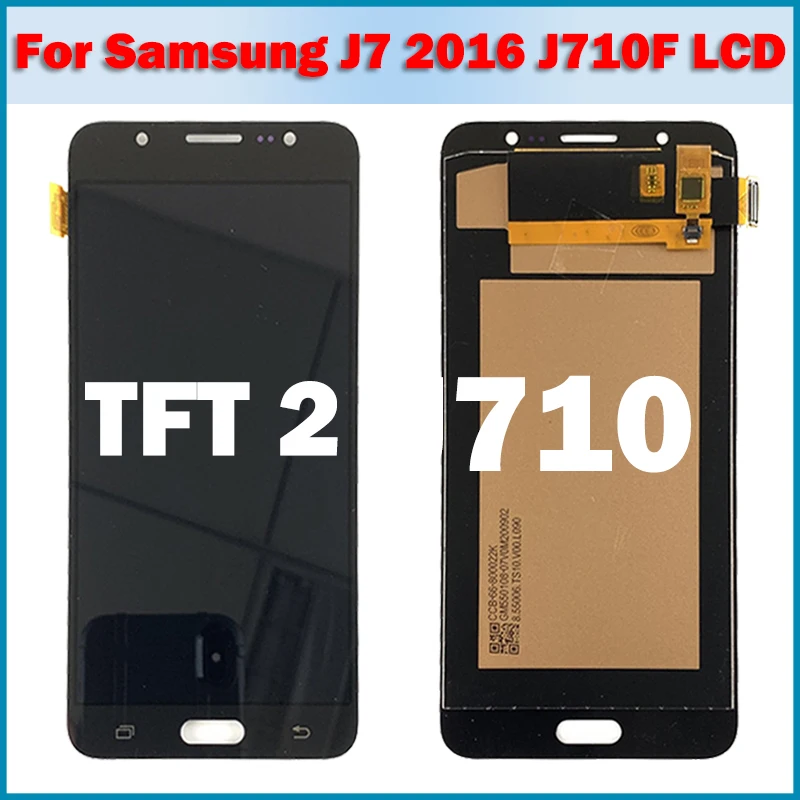 100% протестированный TFT 2 для Samsung Galaxy J7 2016 J710 SM-J710F J710M J710H ЖК-дисплей и сенсорный
