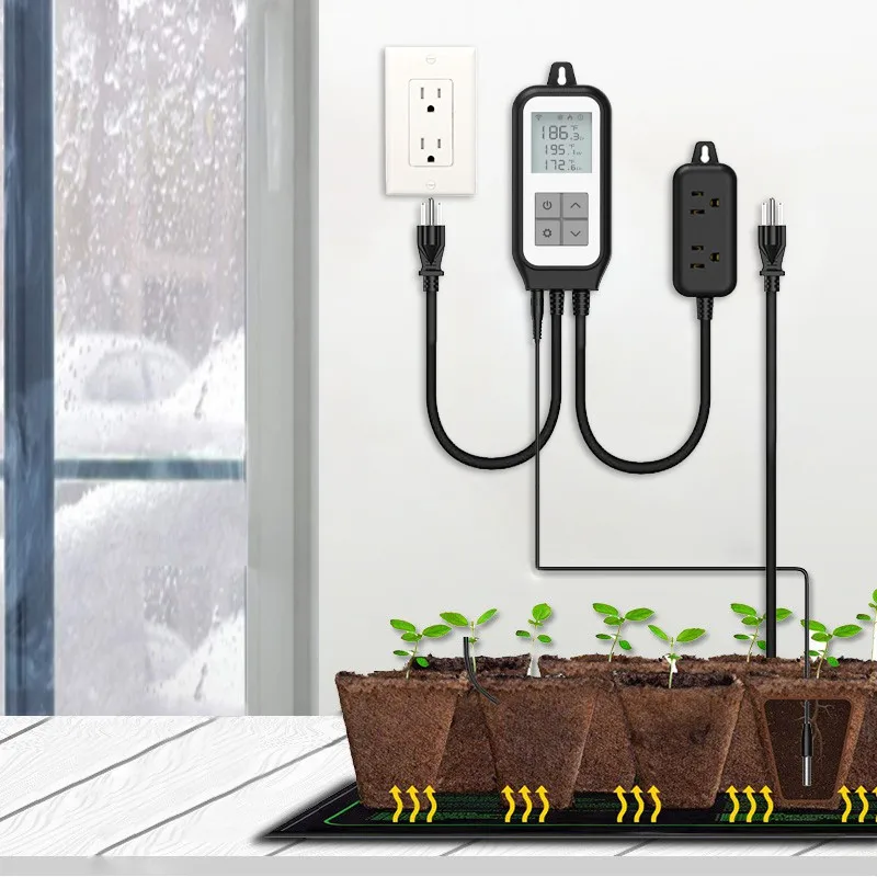 WIFI Temperature Sensor Controller Thermostat Dual Heat Cooling Relay Socket Thermometer Smart Life
WIFI Temperature Sensor Controller Thermostat Dual Heat Cooling Relay Socket Thermometer Smart Life