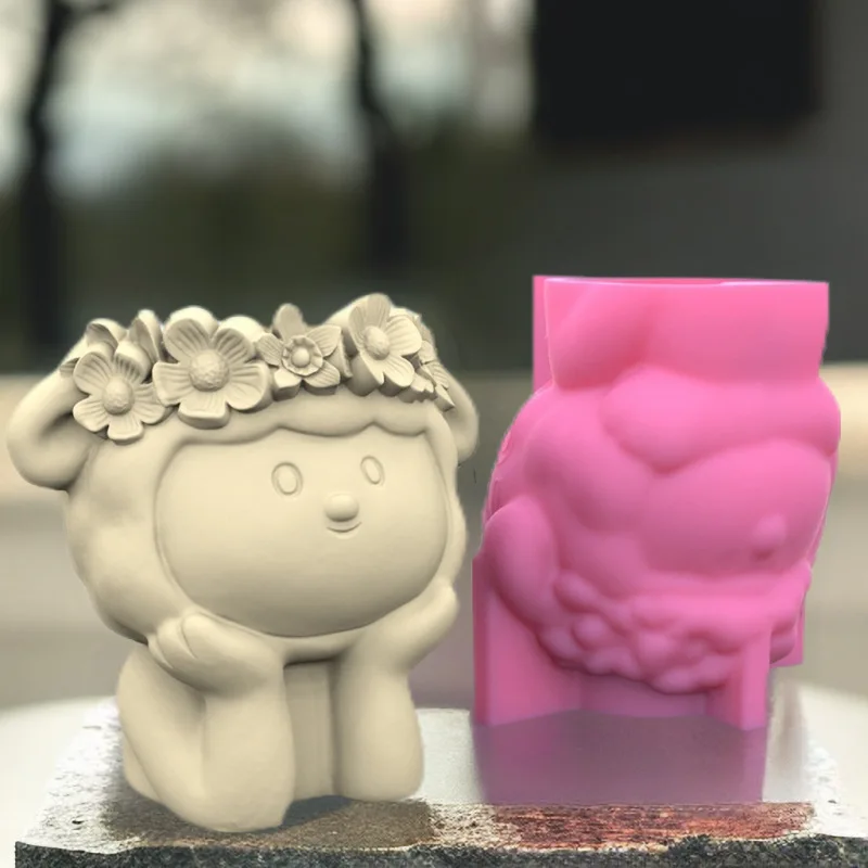 C284 Wreath Sheep Vase Silicone Mold Scented Stone Ornaments Homemade Ashtray Flower Pot Pen Holder Handicraft Gift Homemade
C284 Wreath Sheep Vase Silicone Mold Scented Stone Ornaments Homemade Ashtray Flower Pot Pen Holder Handicraft Gift Homemade
