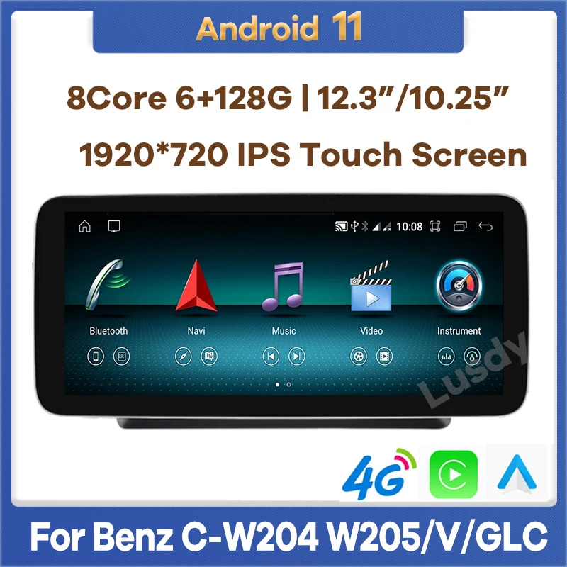Автомобильный видеоплеер с GPS для Mercedes Benz C V Class W204 W205 GLC X253 W446 CarPlay 4G, 10,25 дюйма/12,3 дюйма, 6G + 128G, Android 11
Автомобильный видеоплеер с GPS для Mercedes Benz C V Class W204 W205 GLC X253 W446 CarPlay 4G, 10,25 дюйма/12,3 дюйма, 6G + 128G, Android 11