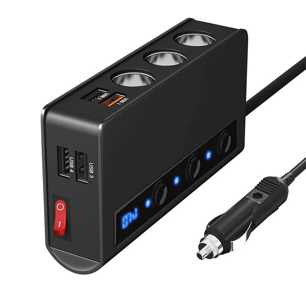 3 Socket Digital Display Lightweight Repair Practical Dual USB Car Charger Adapter Easy Install Universal Portable Multifunction
3 Socket Digital Display Lightweight Repair Practical Dual USB Car Charger Adapter Easy Install Universal Portable Multifunction