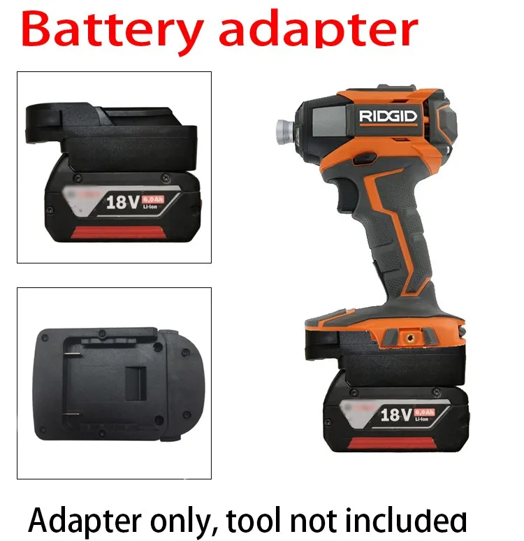 For BAT 18V Li-Ion Battery Adapter To Ridgid / AEG 18V Tool Battery Adapter With Protective Plate Tool Changeover Switch
For BAT 18V Li-Ion Battery Adapter To Ridgid / AEG 18V Tool Battery Adapter With Protective Plate Tool Changeover Switch