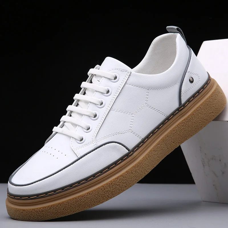 White Cow Leather Man Casual Shoes 2022 Spring Non-slip Fashion Sneakers For Man Outdoor Shoe High Quality Solid Color Round Toe
White Cow Leather Man Casual Shoes 2022 Spring Non-slip Fashion Sneakers For Man Outdoor Shoe High Quality Solid Color Round Toe
