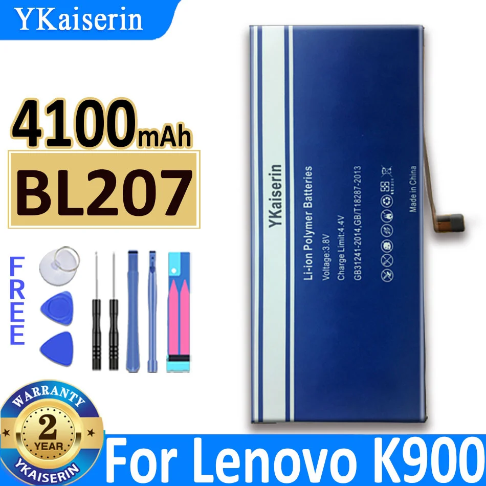 4100mAh YKaiserin Battery BL207 For Lenovo K900 Mobile Phone Replacement Bateria
4100mAh YKaiserin Battery BL207 For Lenovo K900 Mobile Phone Replacement Bateria
