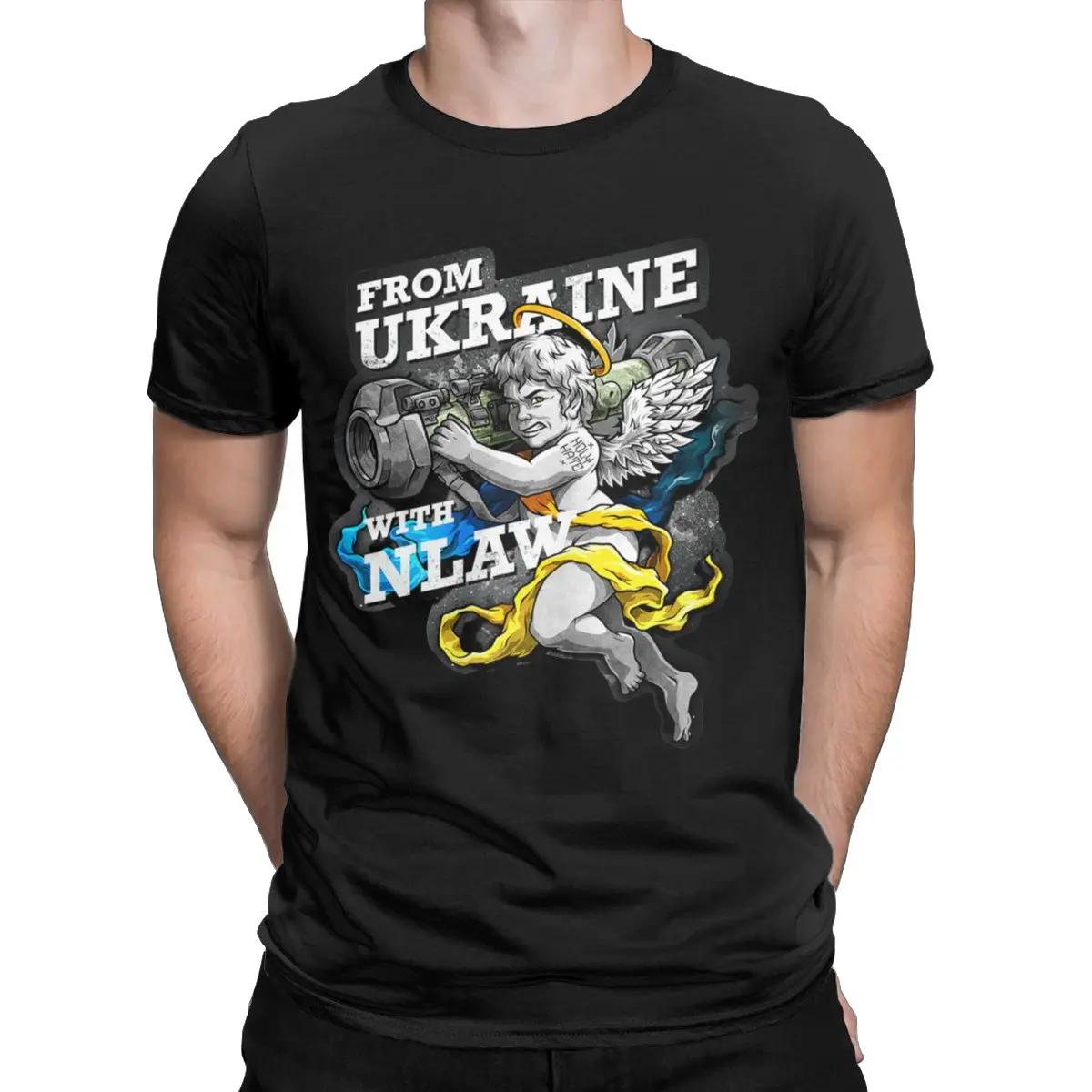 Crazy FROM UKRAINE WITH NLAW Saint Javelin t shirt for men Round Neck Pure Cotton funny T Shirts Short Sleeve Tees Printed Tops
Crazy FROM UKRAINE WITH NLAW Saint Javelin t shirt for men Round Neck Pure Cotton funny T Shirts Short Sleeve Tees Printed Tops