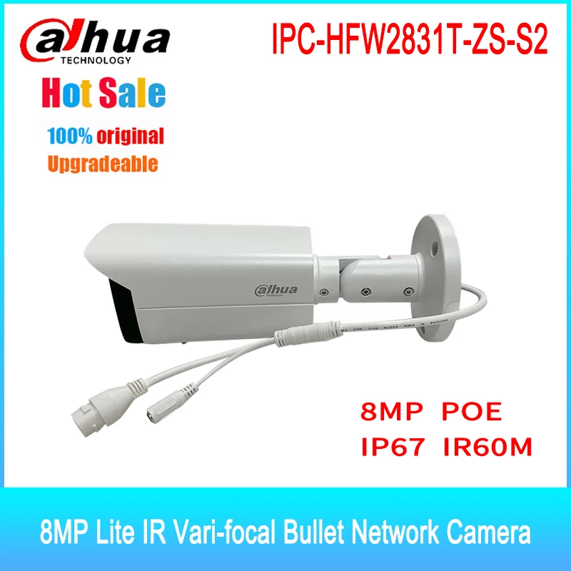 Dahua Ip Camera 8MP WDR Bullet POE IPC-HFW2831T-ZS-S2 Motorized Lens IR 60M Zoom CCTV Video Surveillance Security Camera System
Dahua Ip Camera 8MP WDR Bullet POE IPC-HFW2831T-ZS-S2 Motorized Lens IR 60M Zoom CCTV Video Surveillance Security Camera System