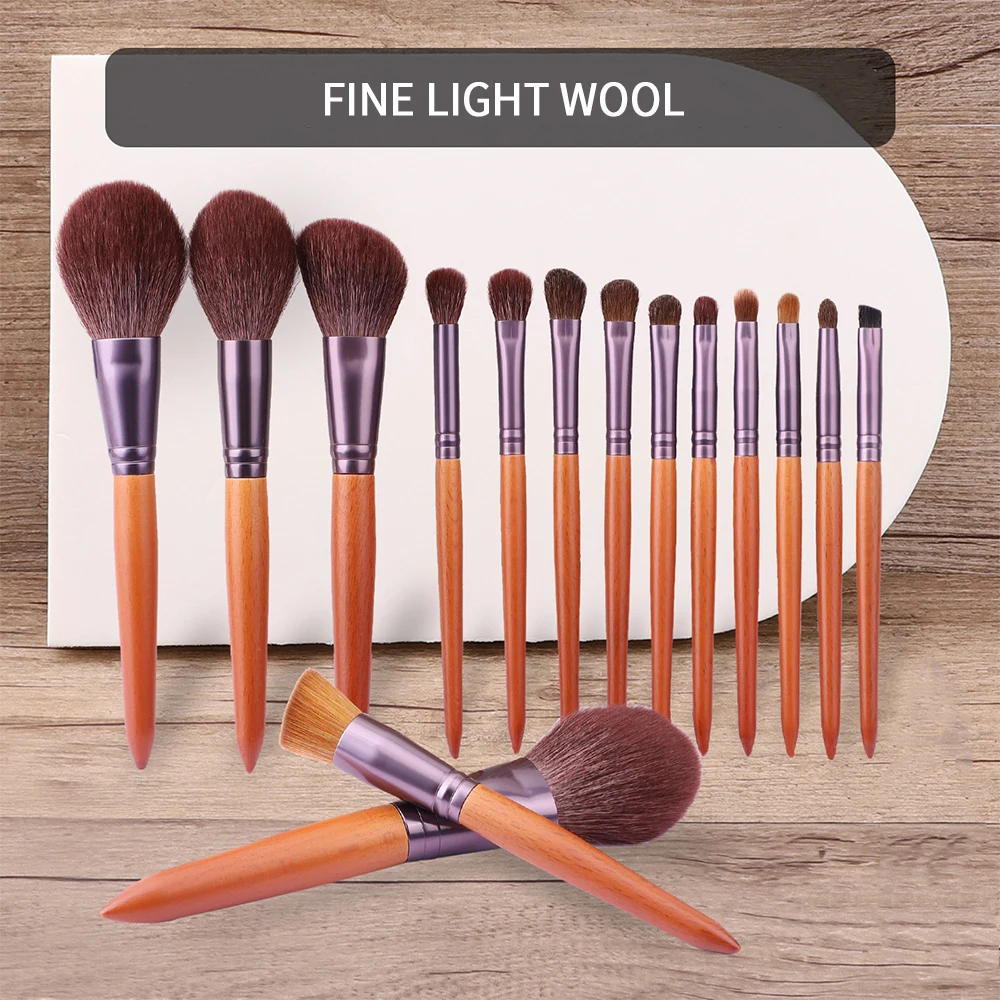 Natural Makeup Brushes Set 15pcs Foundation Blending Powder Blush Eyebrow Professional Eyeshadow brochas maquillaje
Natural Makeup Brushes Set 15pcs Foundation Blending Powder Blush Eyebrow Professional Eyeshadow brochas maquillaje