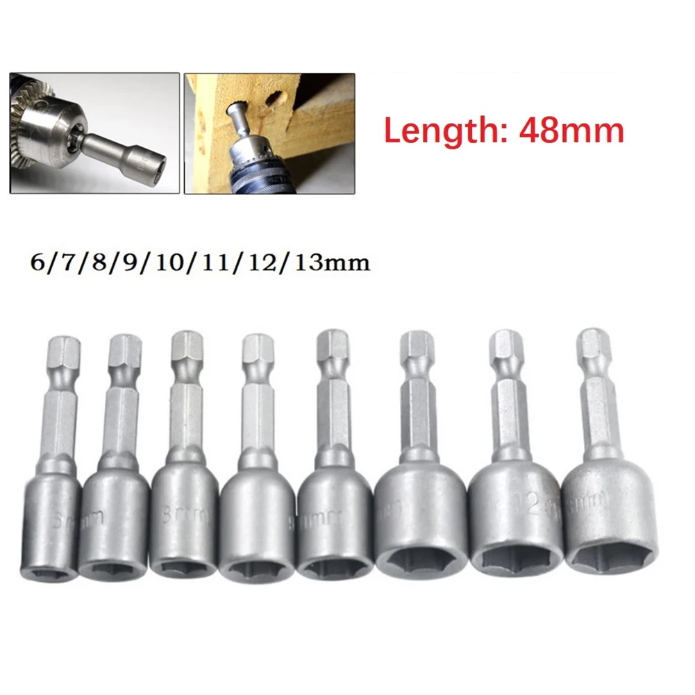 1pc Magnetic Nut Driver Socket 6-13mm Impact Socket Magnetic Nut Screwdriver 1/4" Hex Shank Electric Drill Bit Adapter
1pc Magnetic Nut Driver Socket 6-13mm Impact Socket Magnetic Nut Screwdriver 1/4" Hex Shank Electric Drill Bit Adapter