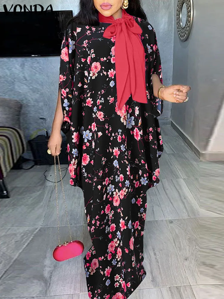 VONDA 2022 Vintage Long Dress Summer Women Bow Tie Bohemian Bat Sleeve Floral Printed Party Maxi Dress Pleated Casual Sundress
VONDA 2022 Vintage Long Dress Summer Women Bow Tie Bohemian Bat Sleeve Floral Printed Party Maxi Dress Pleated Casual Sundress