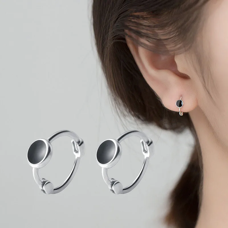 S925 Silver Black Earrings For Women Designer Luxury Earrings Aesthetic Vintage Ear Studs Crystal Korean Style Simple Versatile
S925 Silver Black Earrings For Women Designer Luxury Earrings Aesthetic Vintage Ear Studs Crystal Korean Style Simple Versatile