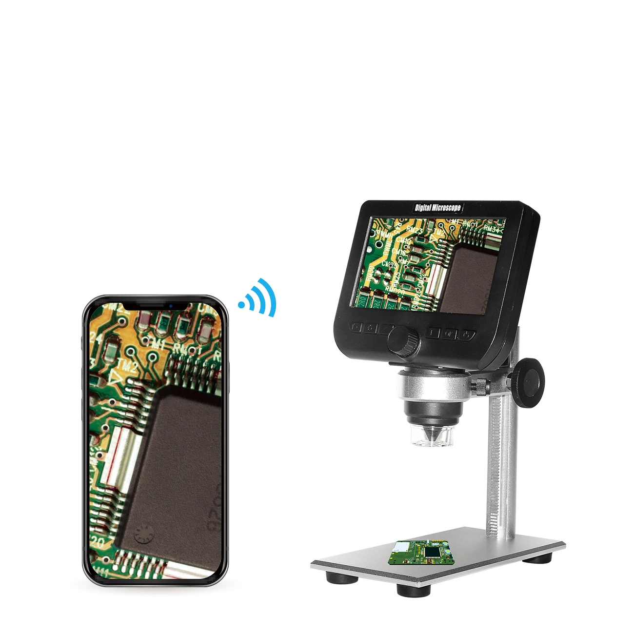 Metal Bracket WIFI 1080P 1000X Glass Microscope Slides Zoom Gem Electric Stereo Microscope with Digital Camera
Metal Bracket WIFI 1080P 1000X Glass Microscope Slides Zoom Gem Electric Stereo Microscope with Digital Camera