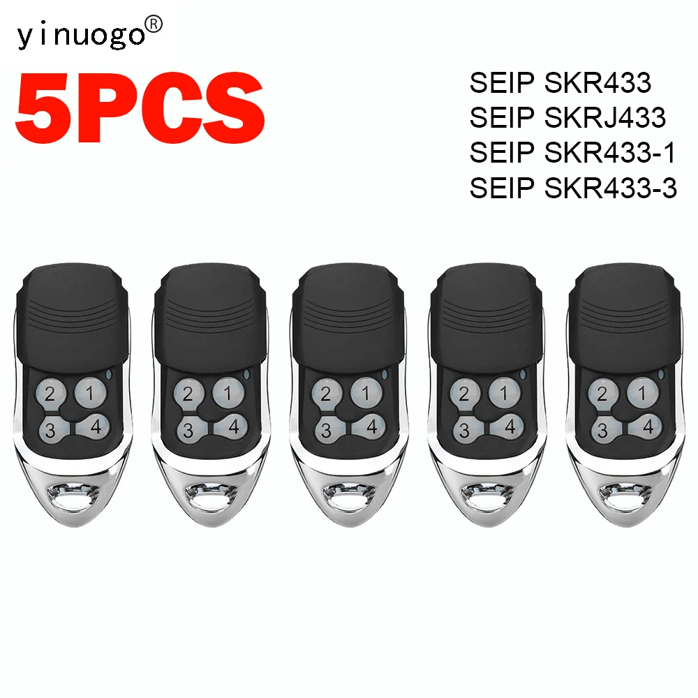 

5 PCS Garage Door Remote Control SEIP SKR433-3 SKR433-1 SKRJ433 Gate Remote Control Door Opener Command 433.92MHz Rolling Code
