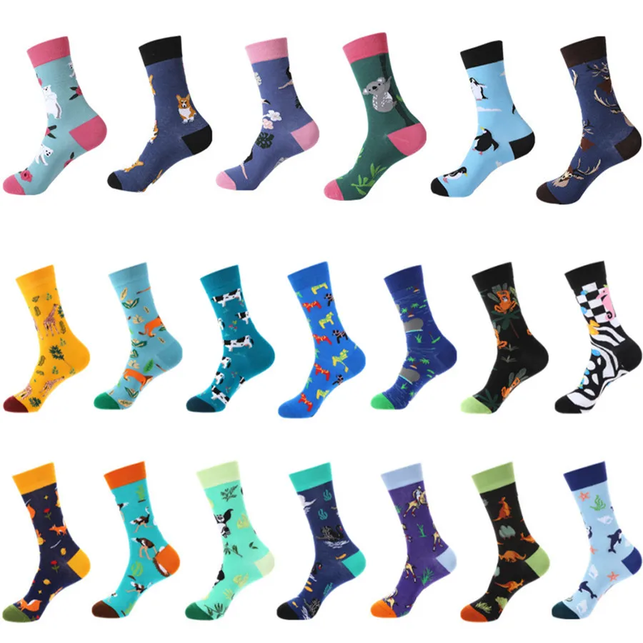 55 Pattern Funny Unisex Painting Panda Deer Dogs Food Fruit Men Crew Happy Socks Streetwear Cotton Male Skateboard Boys AdultSox
55 Pattern Funny Unisex Painting Panda Deer Dogs Food Fruit Men Crew Happy Socks Streetwear Cotton Male Skateboard Boys AdultSox