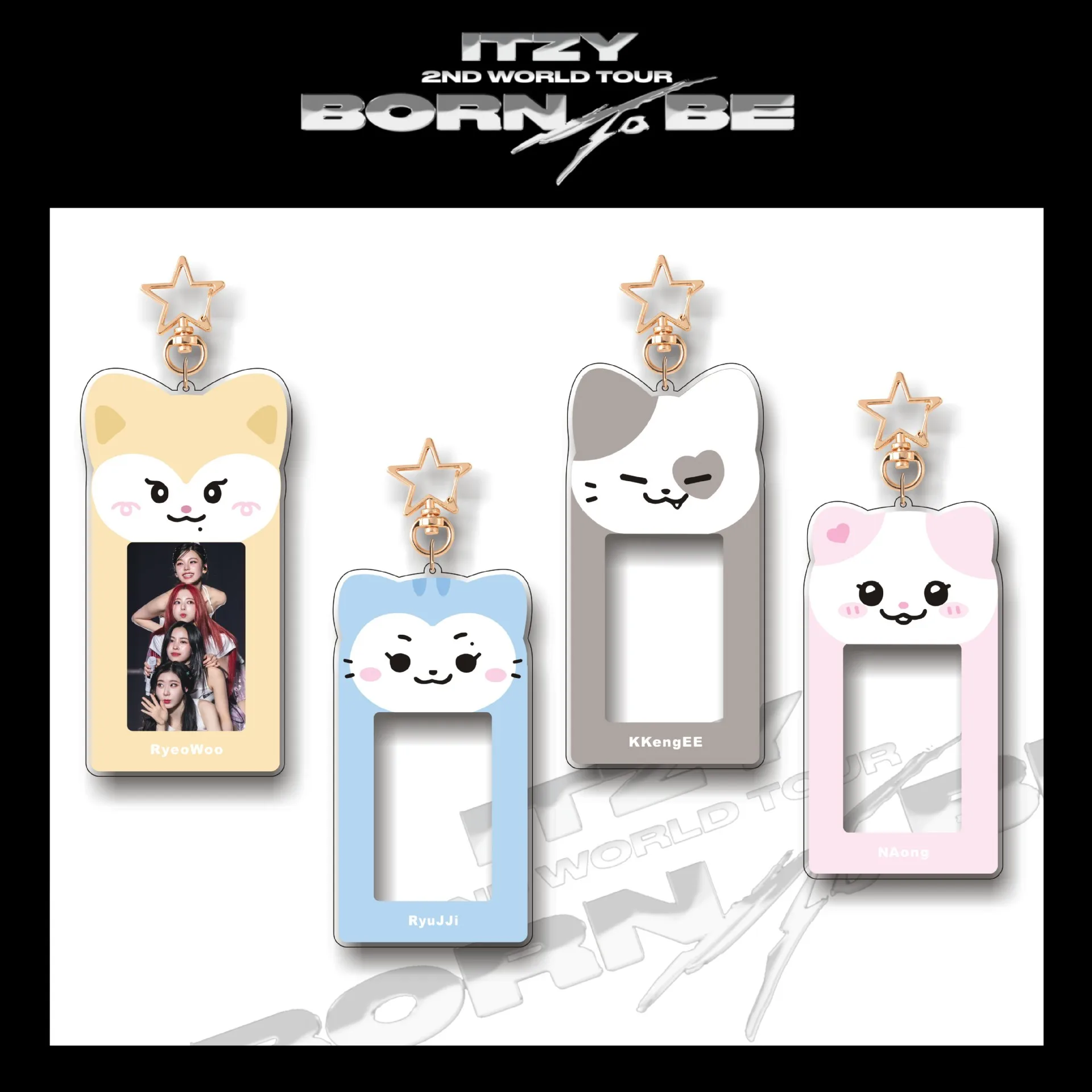 Альбом Kpop ITZY BORN TO BE рукав для карт мультяшная рамка рисунка подвеска кольцо