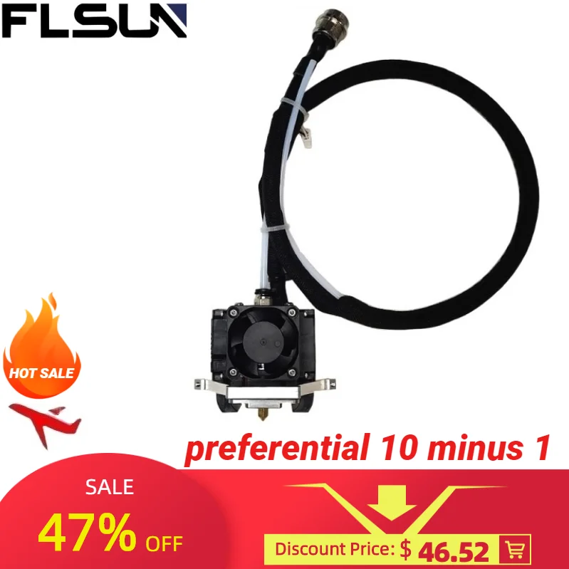 FLSUN QQ/Q5/SR 3D Printer Parts 1.75mm Filament, V6 Hot End, with 0.4mm Brass Nozzle 24V Cooling Fan Effector for QQ-S Pro
FLSUN QQ/Q5/SR 3D Printer Parts 1.75mm Filament, V6 Hot End, with 0.4mm Brass Nozzle 24V Cooling Fan Effector for QQ-S Pro