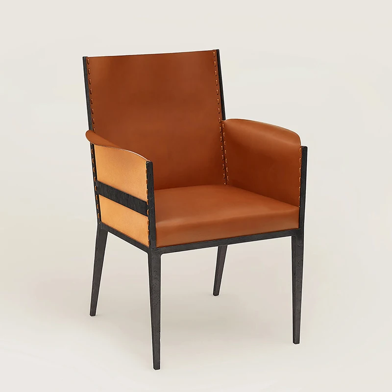 Italian minimalist dining chair modern minimalist designer small family saddle full leather armchair
Italian minimalist dining chair modern minimalist designer small family saddle full leather armchair