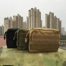 Double Layer Military EDC Pack Men Tactical Molle Waist Belt Oxford Hip Pouch Fanny Pack Camping Hunting Accessories Utility Bag