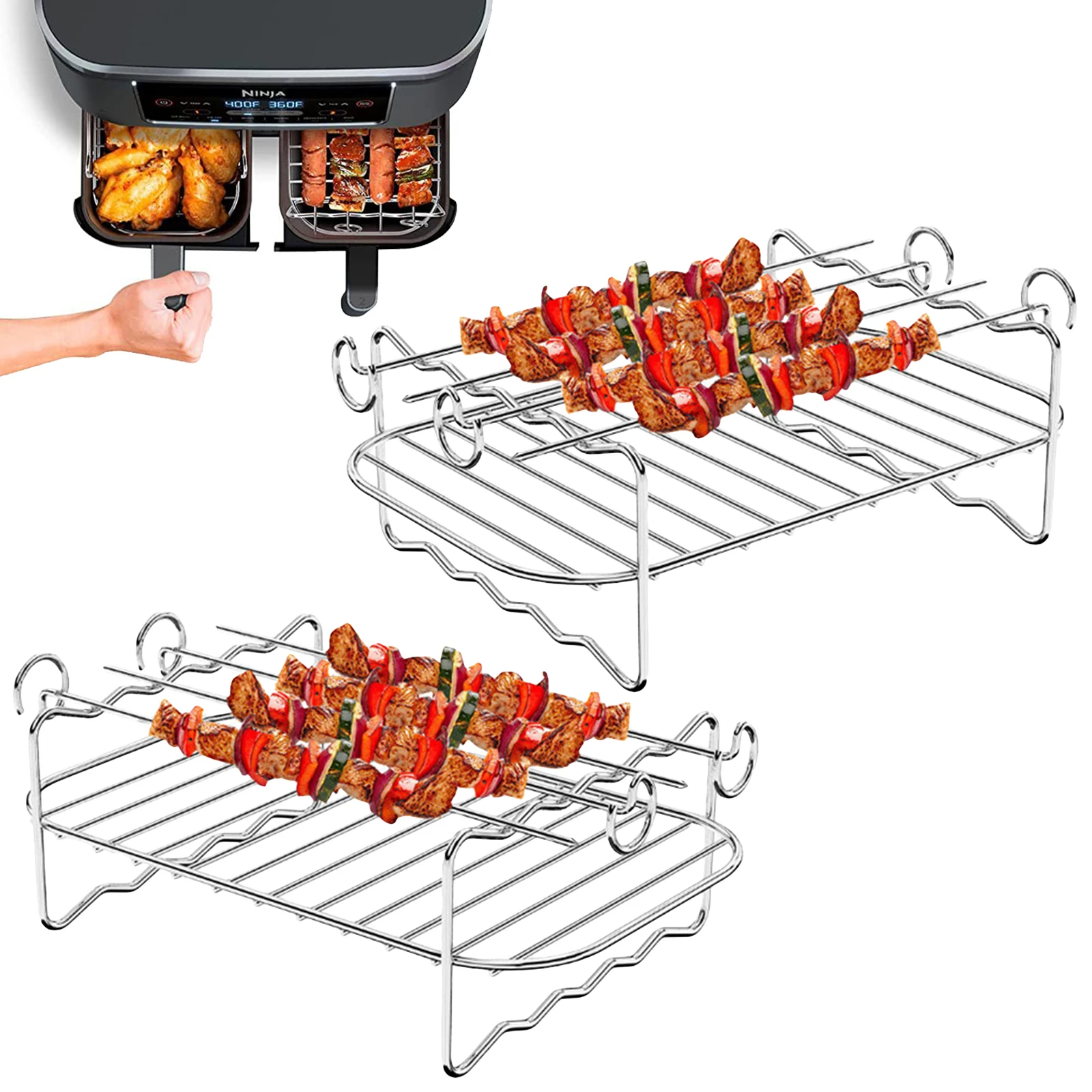 Multifunctional Air Fryer Steaming Rack Stainless Steel Air Fryer Grill Kitchen Accessories Baking Tray Roasting Cooking Tools
Multifunctional Air Fryer Steaming Rack Stainless Steel Air Fryer Grill Kitchen Accessories Baking Tray Roasting Cooking Tools