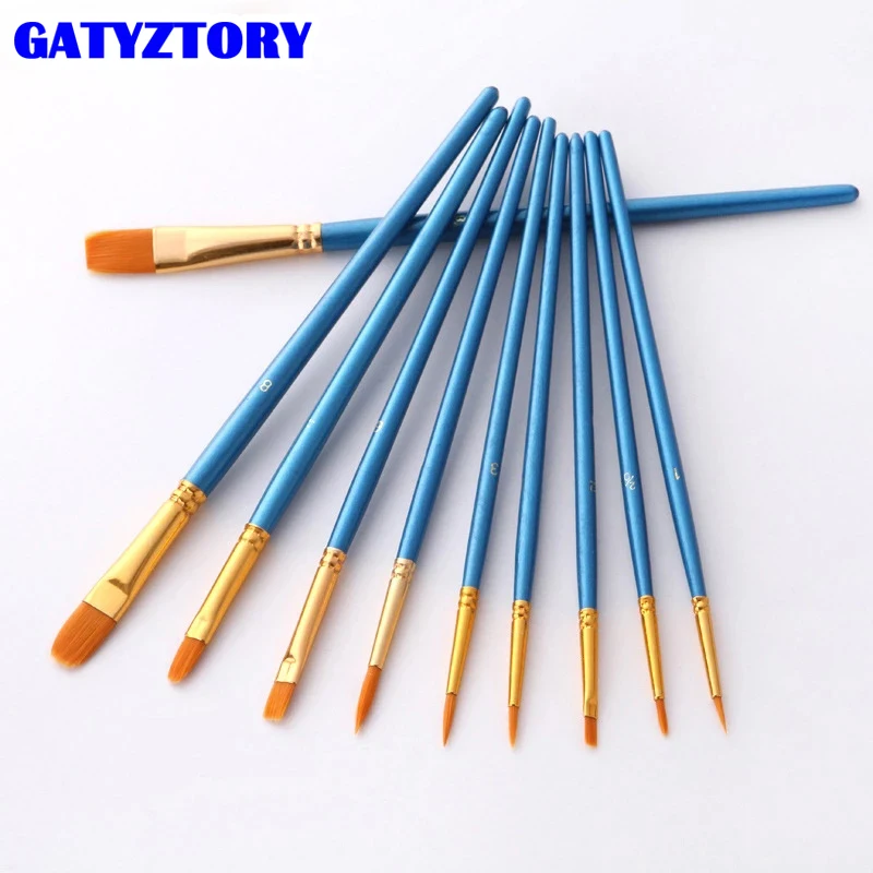 10Pcs/Set paint by numbers brushes Watercolor Gouache Paint Brushes Different Shape Round Pointed Tip Nylon Hair Painting Brush
10Pcs/Set paint by numbers brushes Watercolor Gouache Paint Brushes Different Shape Round Pointed Tip Nylon Hair Painting Brush