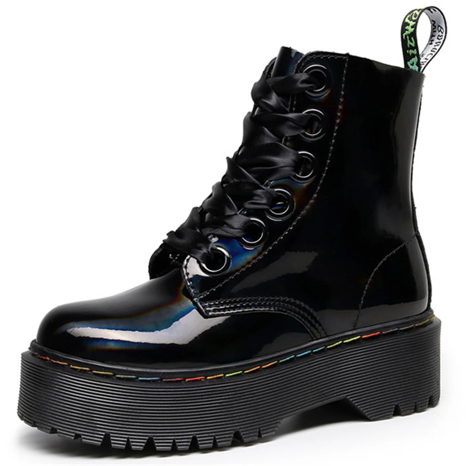 Women Platform Boots 2023 New Winter Ladies Heighten Punk Boot Female Chunky Shoes Bright Leather Flat Heels Booties Botas Mujer
Women Platform Boots 2023 New Winter Ladies Heighten Punk Boot Female Chunky Shoes Bright Leather Flat Heels Booties Botas Mujer