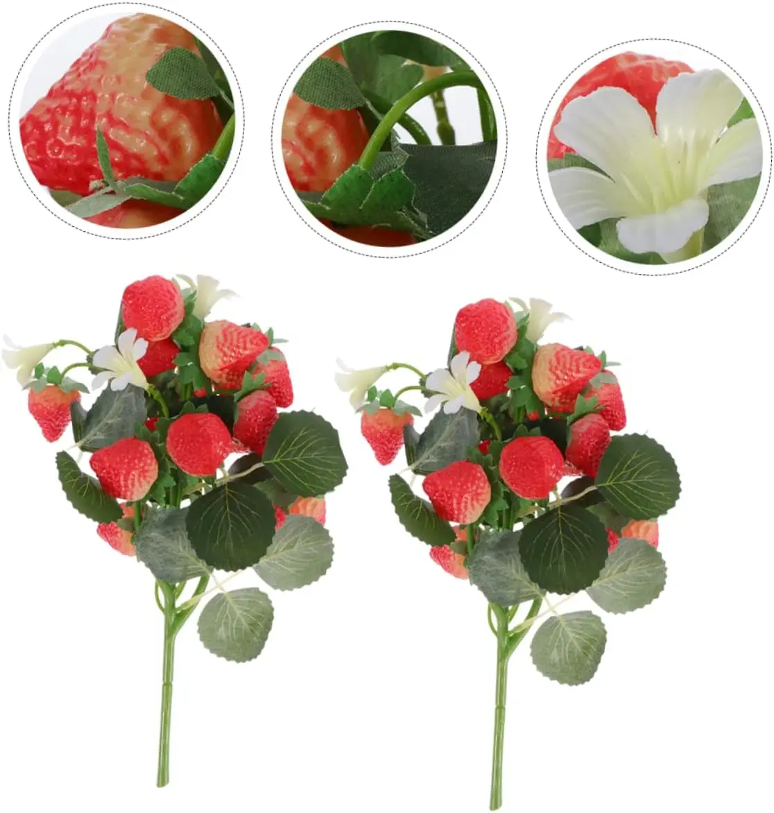 2Pcs Artificial Strawberry Fake Strawberry Flower Stem Plastic Berry Stems Faux Strawberry Bouquet Artificial Fruits
2Pcs Artificial Strawberry Fake Strawberry Flower Stem Plastic Berry Stems Faux Strawberry Bouquet Artificial Fruits