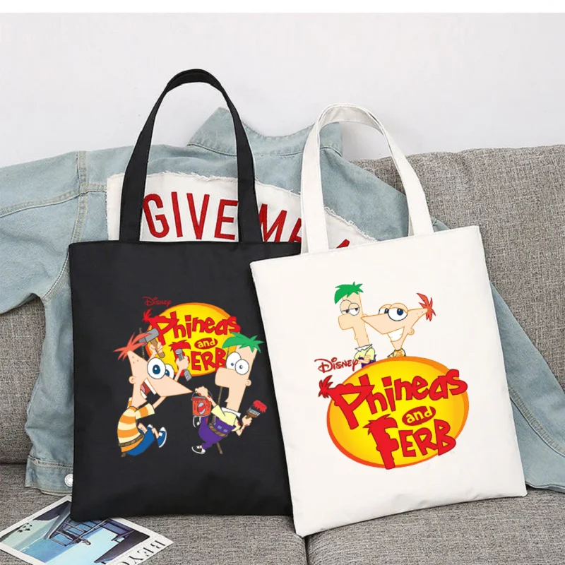 Женская сумка для покупок Disney Phineas и Ferb, сумка для покупок, дорожная сумка через плечо, студенческие холщовые сумки, вместительная сумка для ...
Женская сумка для покупок Disney Phineas и Ferb, сумка для покупок, дорожная сумка через плечо, студенческие холщовые сумки, вместительная сумка для ...