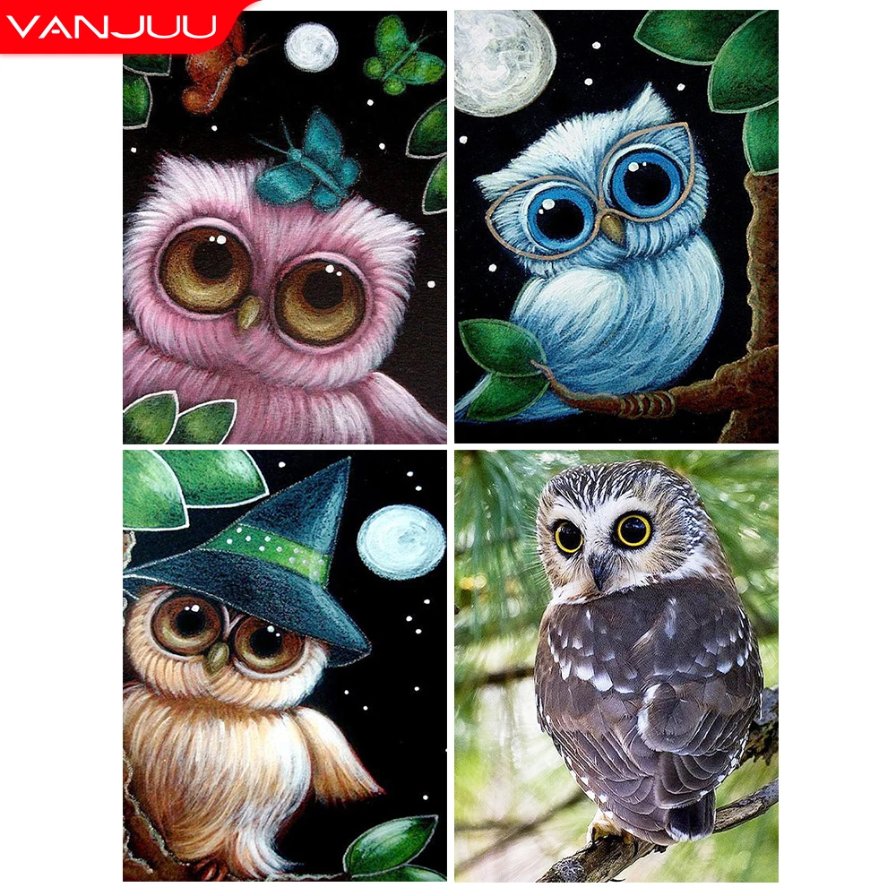 VNAJUU 5D Diamond painting Full Drill cartoon owl Diamond Mosaic Animal Diamond Embroidery Diy Home Decor Rhinestones Painting
VNAJUU 5D Diamond painting Full Drill cartoon owl Diamond Mosaic Animal Diamond Embroidery Diy Home Decor Rhinestones Painting
