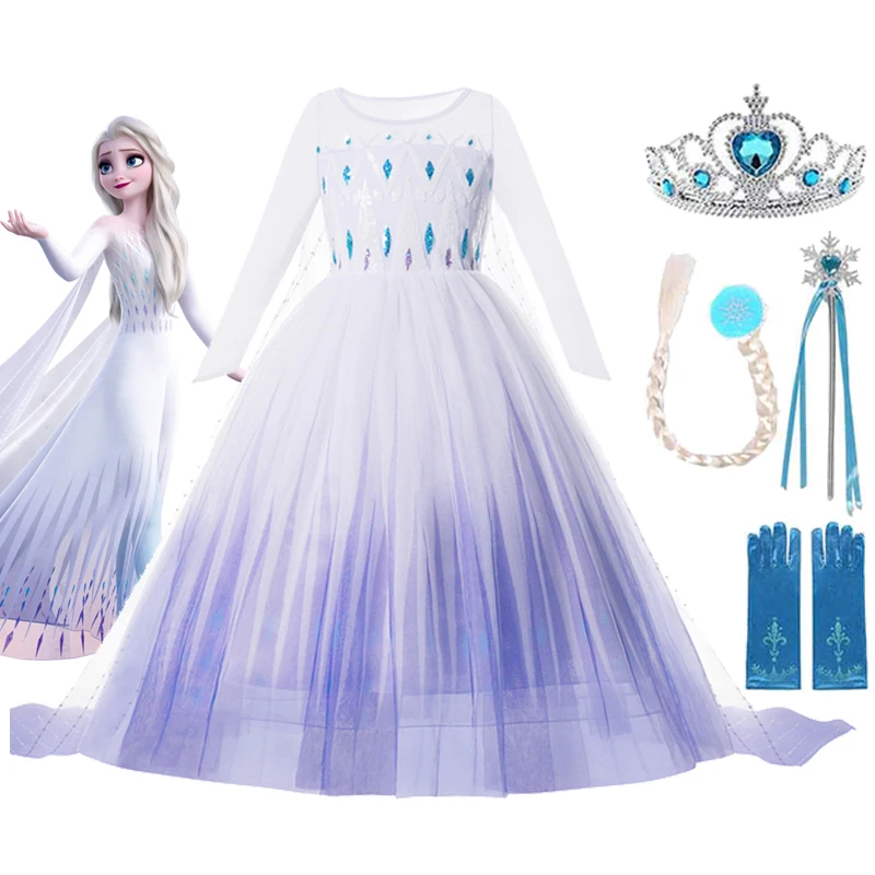 Disney Girls Sequins Frozen Elsa Princess Dress Kids Halloween Party Cosplay Costume Children Snow Queen Elza Dress up Clothing
Disney Girls Sequins Frozen Elsa Princess Dress Kids Halloween Party Cosplay Costume Children Snow Queen Elza Dress up Clothing