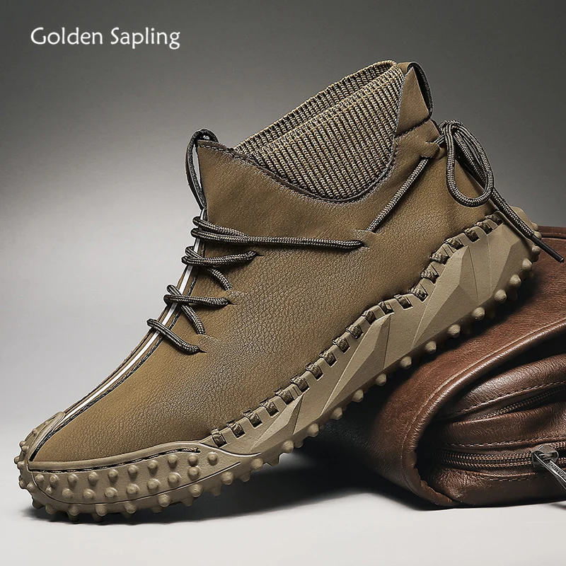 Golden Sapling Platform Men's Boots Casual Shoes Retro Leather Ankle Boot Men Classics Outdoor Trekking Work Shoe Male Footwear
Golden Sapling Platform Men's Boots Casual Shoes Retro Leather Ankle Boot Men Classics Outdoor Trekking Work Shoe Male Footwear