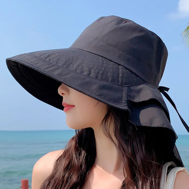 Women Summer Hat for The Sun Wide Bow-knot Brim UV Neck Protection Solar Beach Hats Foldable Ponytail Travel Sun Panama Caps
Women Summer Hat for The Sun Wide Bow-knot Brim UV Neck Protection Solar Beach Hats Foldable Ponytail Travel Sun Panama Caps