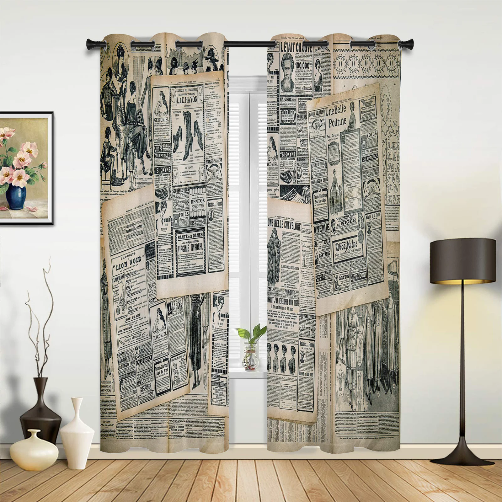 Advertising Newspaper Retro Curtains for Bedroom Living Room Drapes Kitchen Children's Room Window Curtain Modern Home Decor
Advertising Newspaper Retro Curtains for Bedroom Living Room Drapes Kitchen Children's Room Window Curtain Modern Home Decor