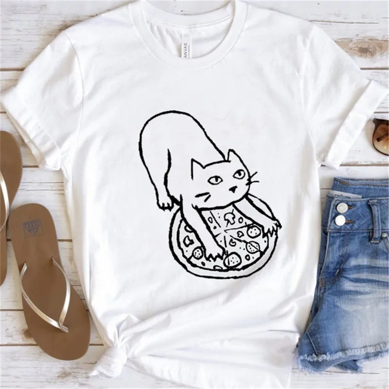Fashion Cat Print Trend Sweet 90s Summer Women's T-shirt Women's Short Sleeved Printed Clothes Women's Summer Pattern T-shirt
Fashion Cat Print Trend Sweet 90s Summer Women's T-shirt Women's Short Sleeved Printed Clothes Women's Summer Pattern T-shirt