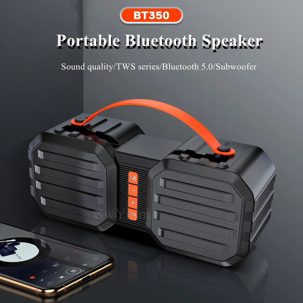 Wireless Bluetooth Speakers Portable Outdoor Subwoofer HI-FI Sound Quality Support TF Card AUX Connection with FM Radio Function
Wireless Bluetooth Speakers Portable Outdoor Subwoofer HI-FI Sound Quality Support TF Card AUX Connection with FM Radio Function