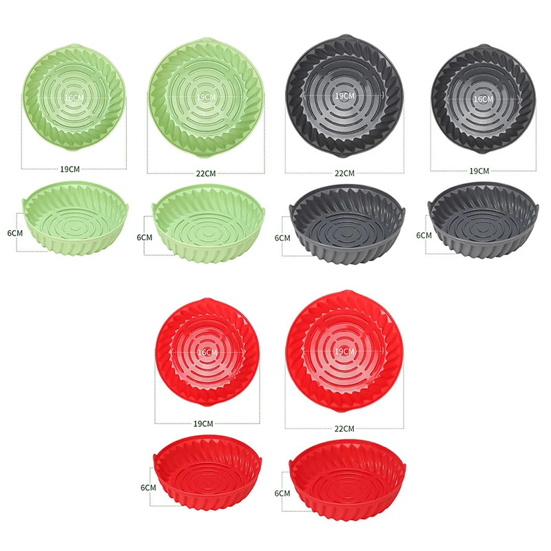 19/22cm Second Generation Air Fryers Oven Baking Tray Fried Pizza Chicken Basket Mat Airfryer Silicone Pot Pan Accessories
19/22cm Second Generation Air Fryers Oven Baking Tray Fried Pizza Chicken Basket Mat Airfryer Silicone Pot Pan Accessories