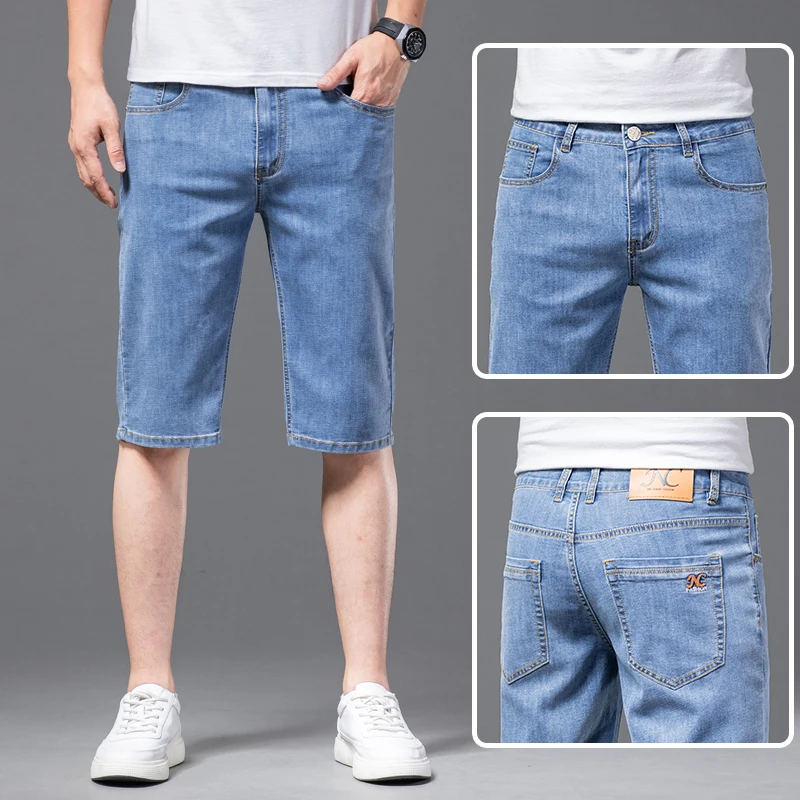 

2023 nowa moda letnie krótkie spodnie jeansowe dla mężczyzn gorąca sprzedaż Casual Men szorty spodenki jeansowe Plus rozmiar 28-