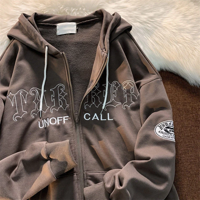 Zip Up Long Sleeve Hoodies Y2K Letter Women Street Embroidered Sweatshirts Loose Harajuku Embroidery 2022 Vintage Jackets Punk
Zip Up Long Sleeve Hoodies Y2K Letter Women Street Embroidered Sweatshirts Loose Harajuku Embroidery 2022 Vintage Jackets Punk
