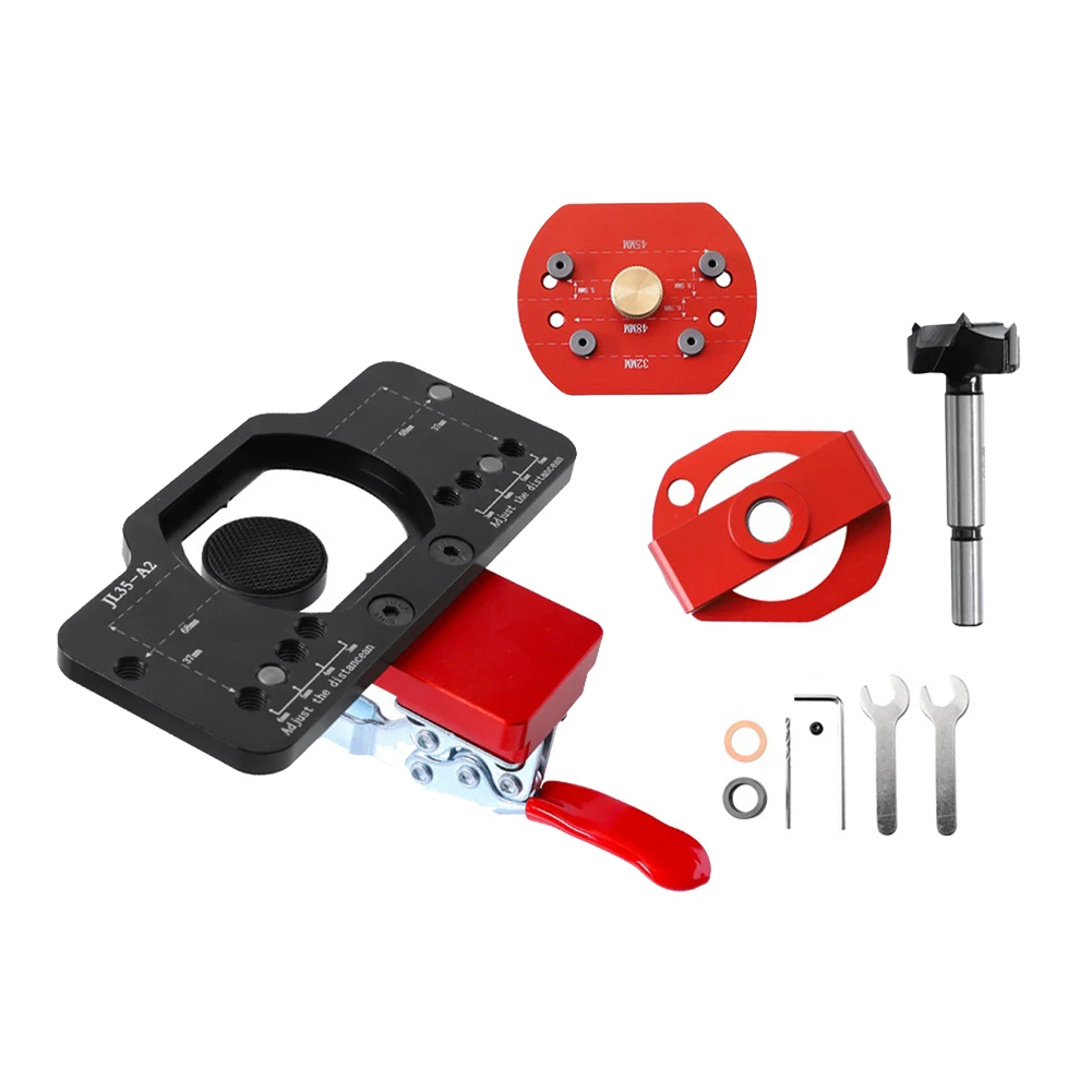 1set Hinge Boring Hole Drill Guide Drilling Guide Locator With 35mm Hole Opener 2mm Drill Bit Wrench Bearing
1set Hinge Boring Hole Drill Guide Drilling Guide Locator With 35mm Hole Opener 2mm Drill Bit Wrench Bearing
