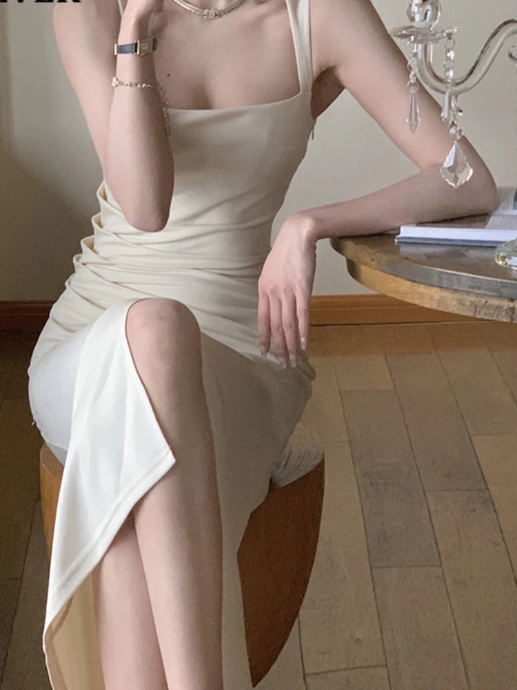 Elegant Dress for Women Sleeveless Streetwear Vintage Dress Casual Spaghetti Strap Square Collar 2023 New Spring Summer Dress
Elegant Dress for Women Sleeveless Streetwear Vintage Dress Casual Spaghetti Strap Square Collar 2023 New Spring Summer Dress
