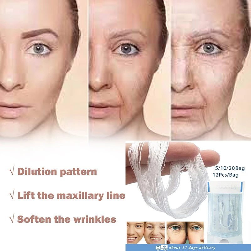 60/120pcs No Needle Gold Protein Line Absorbable Anti-wrinkle Face Filler Lift Firming Collagen Thread Anti-Aging Facial Serum
60/120pcs No Needle Gold Protein Line Absorbable Anti-wrinkle Face Filler Lift Firming Collagen Thread Anti-Aging Facial Serum