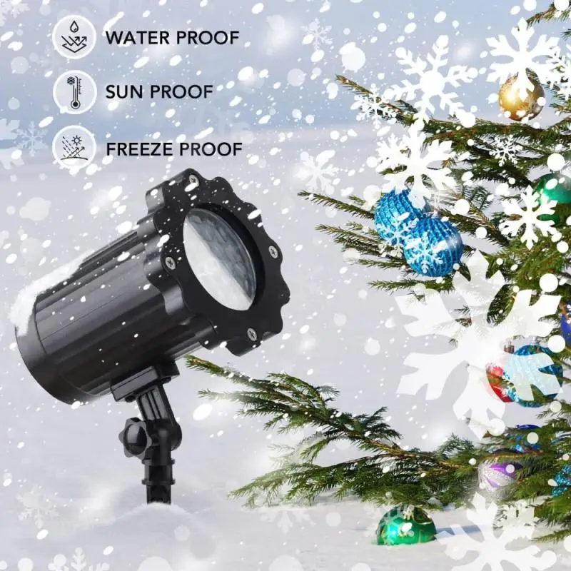 

Рождественский проектор s, снежинка, вечевечерние, лазерный светодиодный сценический светильник, вращающийся Рождественский узор, уличный ...