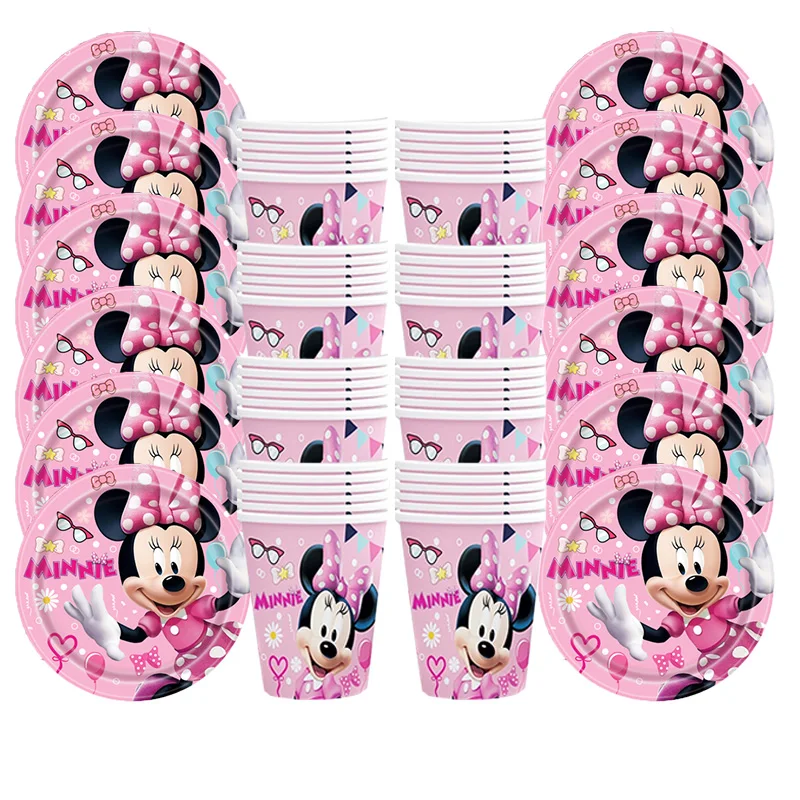 Pink Disney Minnie Mouse Theme Girl Birthday Party Supplies Cup Plate Set Kid Birthday Party Decoration Disposable Tableware
Pink Disney Minnie Mouse Theme Girl Birthday Party Supplies Cup Plate Set Kid Birthday Party Decoration Disposable Tableware