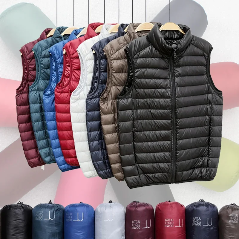 Chaleco de plumon de pato para hombre, chaqueta ultraligera sin mangas, ultraligera, calida y ligera, 2022men clothing
Chaleco de plumon de pato para hombre, chaqueta ultraligera sin mangas, ultraligera, calida y ligera, 2022men clothing