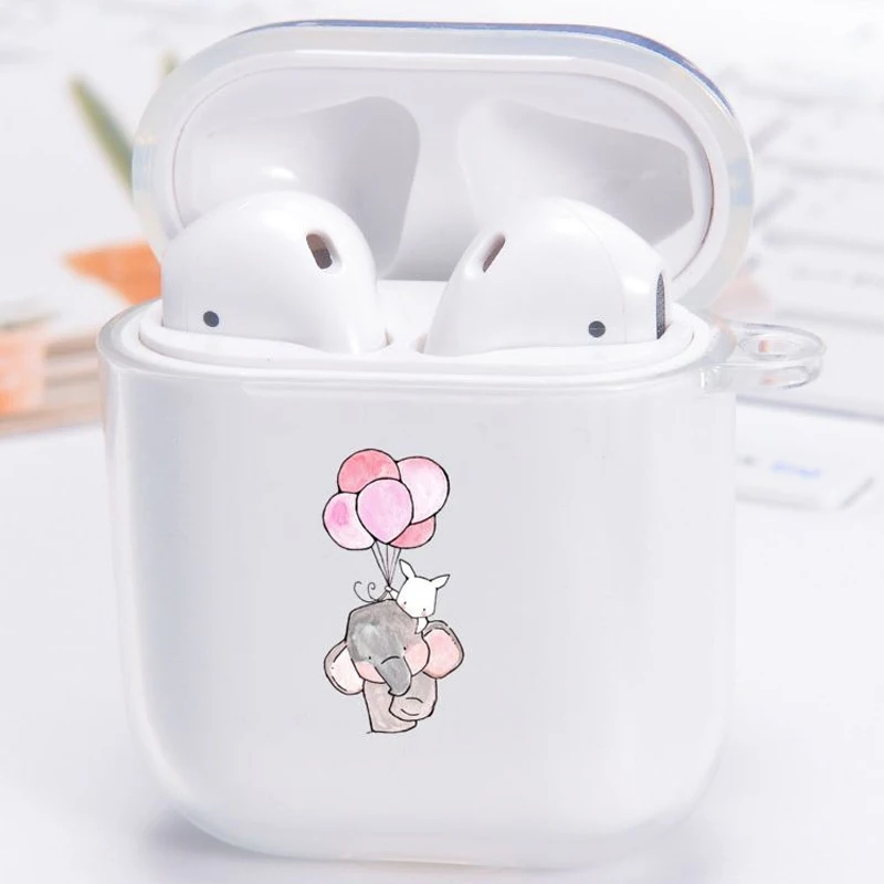 

Cute Shockproof Soft Shell For Airpods 1 2 Pro Case Wireless Bluetooth Headset Earphone Accessories Lovely Dumbo Baby Elephant