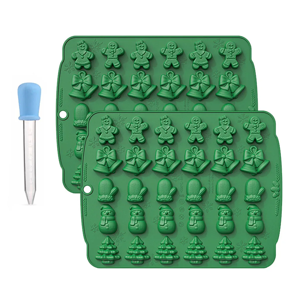 Christmas Shape Silicone Chocolate Mould Non-stick Fondant Cookie Baking Trays Xmas Trees Candy Gingerbread Man Gift Mold Tools
Christmas Shape Silicone Chocolate Mould Non-stick Fondant Cookie Baking Trays Xmas Trees Candy Gingerbread Man Gift Mold Tools