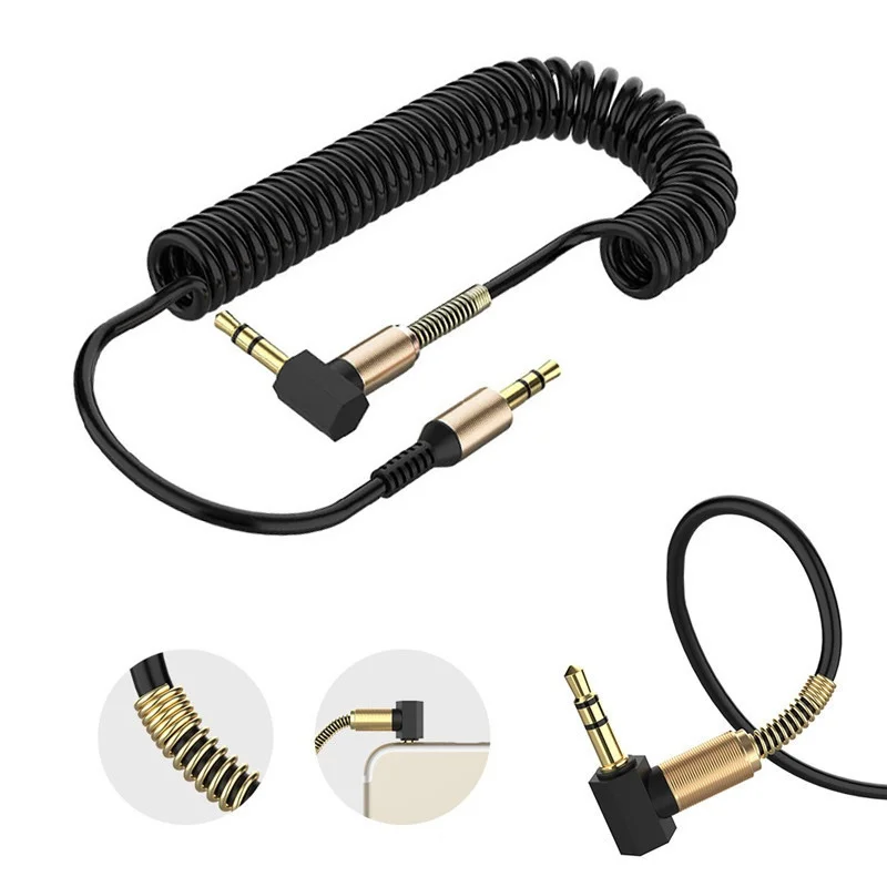3.5 Jack Aux Cable 3.5mm Car Spring Audio Cable Gold Plated jack male to male speaker cables for Headphone Speaker
3.5 Jack Aux Cable 3.5mm Car Spring Audio Cable Gold Plated jack male to male speaker cables for Headphone Speaker